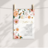 Invitation Mariage de pavot rose Tableau Numéro 3 Tableau de