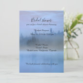 Invitation mariage de paysage forestier bleu poussiéreux (Debout devant)