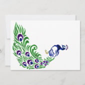 Invitation Mariage de Peacock élégant (Dos)