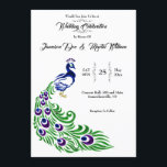Invitation Mariage de Peacock élégant<br><div class="desc">Choc fantaisiste et écriture</div>