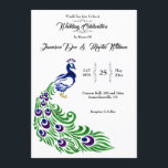 Invitation Mariage de Peacock élégant<br><div class="desc">Choc fantaisiste et écriture</div>