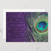 Invitation Mariage de Peacock violet (Devant / Derrière)