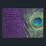 Invitation Mariage de Peacock violet<br><div class="desc">Utilisez ces incroyables invitations à des mariages paons pour invitation vos amis et votre famille à votre mariage à thème paon. Ce décor de plumes de paon sur vos cartes apportera une touche spéciale à votre mariage à thème de paons. Cette vie encore a un arrière - plan violet très...</div>