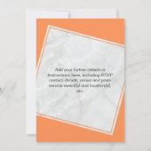 Invitation Mariage de pêche de corail moderne (Dos)