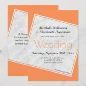 Invitation Mariage de pêche de corail moderne (Devant / Derrière)