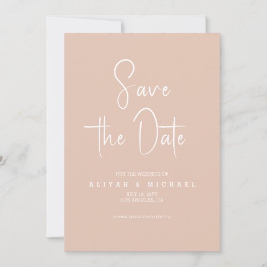 Invitation Mariage de pêche simple | Code QR Enregistrer La D (Devant)