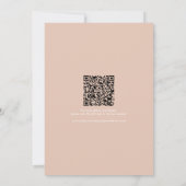 Invitation Mariage de pêche simple | Code QR Enregistrer La D (Dos)
