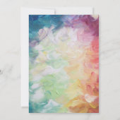 Invitation Mariage de peinture Abstrait coloré (Dos)