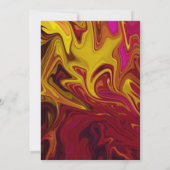 Invitation Mariage de peinture Abstraite moderne à l'huile (Dos)