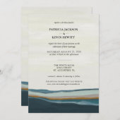 Invitation Mariage de peinture côtière moderne (Devant / Derrière)