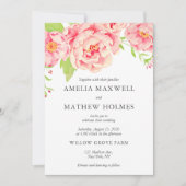 Invitation Mariage de Peony rose (Devant)