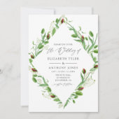 Invitation Mariage de pépites rose aquarelle (Devant)