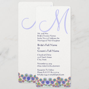 Invitation Mariage de périphérique Lavender Monogram