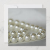Invitation Mariage de perles blanches (Devant)
