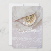 Invitation Mariage de perles et dentelles (Devant)