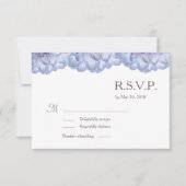 Invitation Mariage de pétales blanchis blanc lilas floral RSV (Devant)