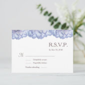 Invitation Mariage de pétales blanchis blanc lilas floral RSV (Debout devant)