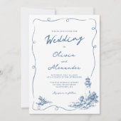 Invitation Mariage de Phare Côtiers Dessinés à la Main Fantai (Devant)
