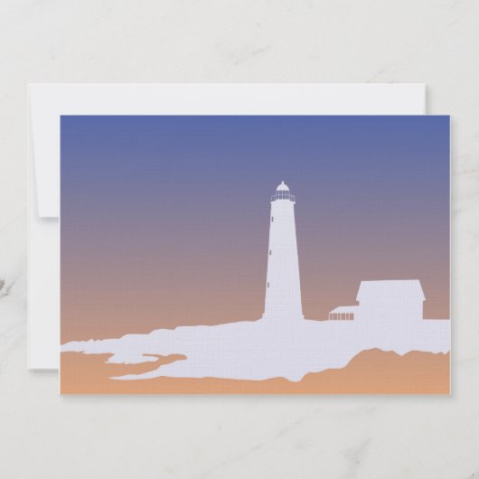 Invitation Mariage de phare/invitation faits sur commande de (Dos)