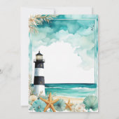 Invitation Mariage de phare nautique (Dos)