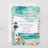Invitation Mariage de phare nautique (Devant)