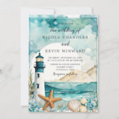 Invitation Mariage de phare nautique (Devant)