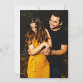 Invitation Mariage de photo couleur jaune rose d'art abstrait (Dos)