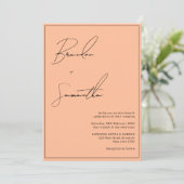 Invitation Mariage de photo de script à la main bordé (Debout devant)