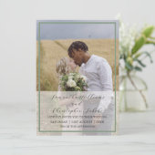 Invitation Mariage de photo et de calligraphie moderne Sage G (Debout devant)