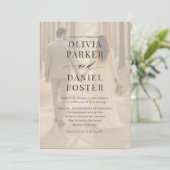 Invitation Mariage de photo moderne contemporain (Debout devant)