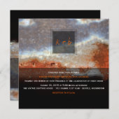 Invitation Mariage de photographie de grunge en acier industr (Devant / Derrière)