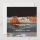 Invitation Mariage de photographie de grunge en acier industr (Dos)