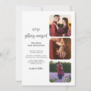 Invitation Mariage de photos de script moderne