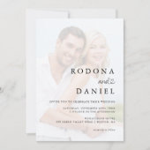 Invitation Mariage de photos minimalistes modernes (Devant)