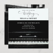 Invitation Mariage de piano classique (Devant / Derrière)