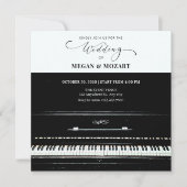 Invitation Mariage de piano classique (Devant)