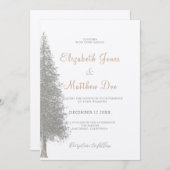 Invitation Mariage de pin d'hiver de Russe Forest Mountain (Devant / Derrière)