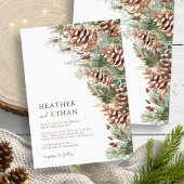 Invitation Mariage de pin d'hiver moderne
