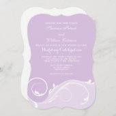 Invitation Mariage de pince florale Lavender invite (Devant / Derrière)