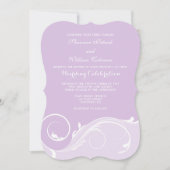 Invitation Mariage de pince florale Lavender invite (Devant)