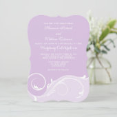 Invitation Mariage de pince florale Lavender invite (Debout devant)
