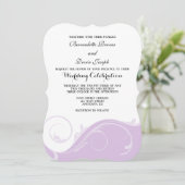Invitation Mariage de pince florale Lavender invite (Debout devant)
