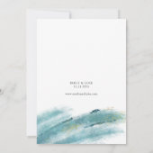 Invitation Mariage de pinceau bleu cool (Dos)