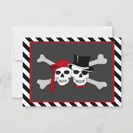 Invitation mariage de pirate (Devant)