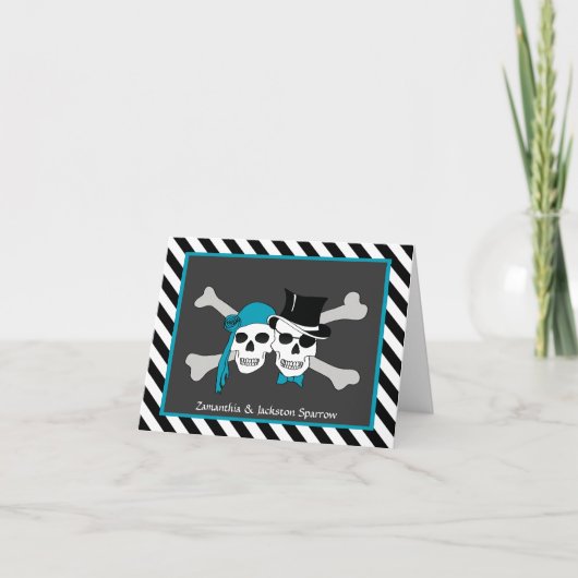 Invitation mariage de pirate (Devant)