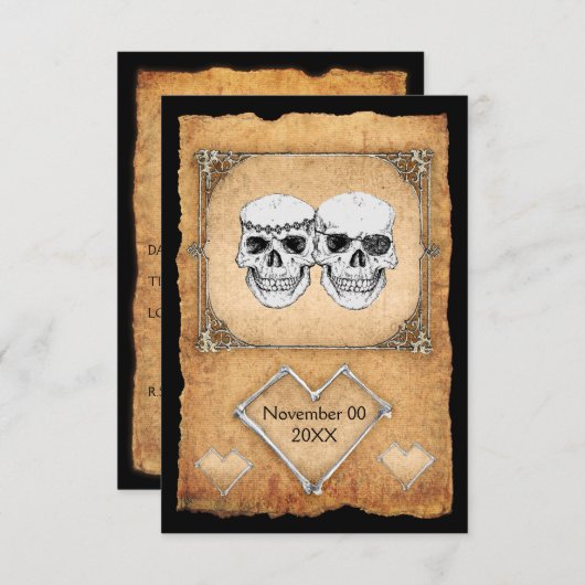 Invitation mariage de pirate (Devant / Derrière)