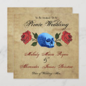 Invitation Mariage de pirate (Devant / Derrière)