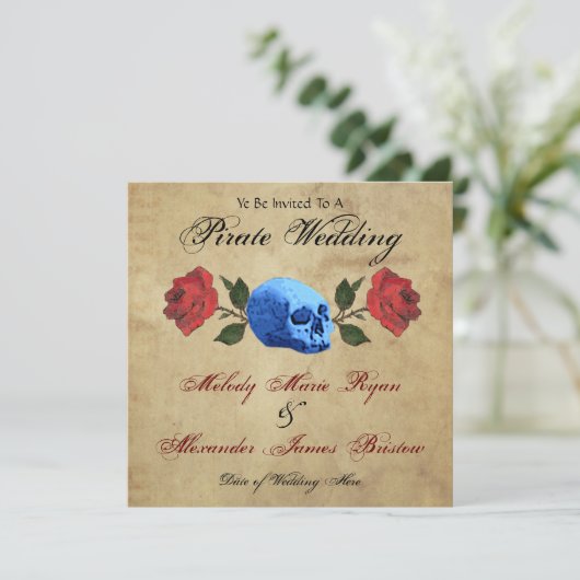 Invitation Mariage de pirate (Debout devant)