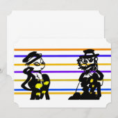 Invitation Mariage de pirates  (Devant / Derrière)