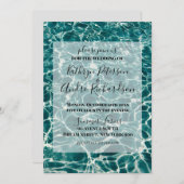 Invitation Mariage de piscine d'été (Devant / Derrière)